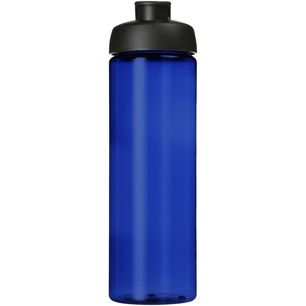 Спортивна пляшка H2O Active® Eco Vibe об'ємом 850 мл з кришкою, що відкидається, колір синій, суцільний чорний - 21048306- Фото №3