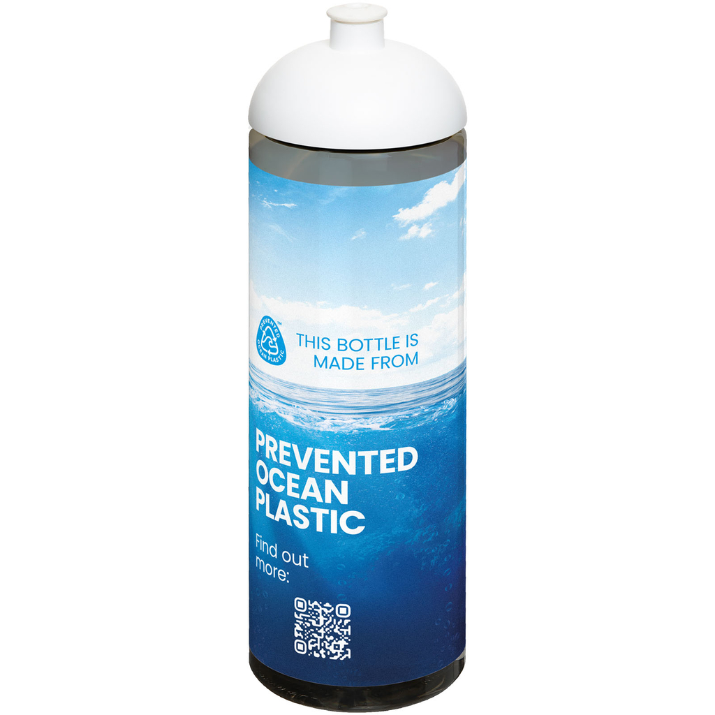 Спортивна пляшка H2O Active® Eco Vibe об'ємом 850 мл із куполоподібною кришкою, колір темно-сірий, білий - 21048401- Фото №2
