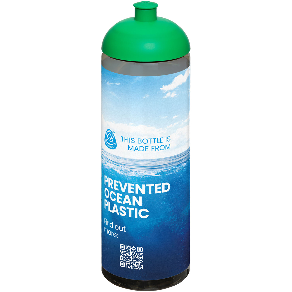 Спортивна пляшка H2O Active® Eco Vibe об'ємом 850 мл із куполоподібною кришкою, колір темно-сірий, зелений - 21048403- Фото №2