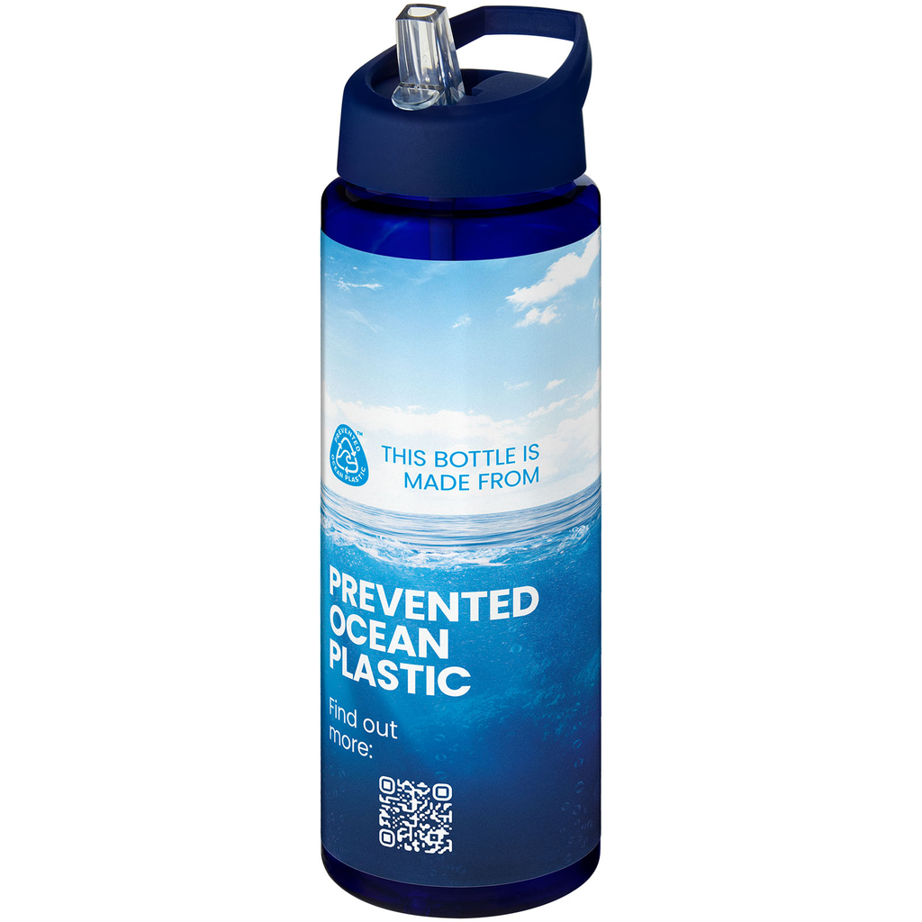 Спортивна пляшка H2O Active® Eco Vibe об'ємом 850 мл з кришкою-носиком, колір синій - 21048604- Фото №2