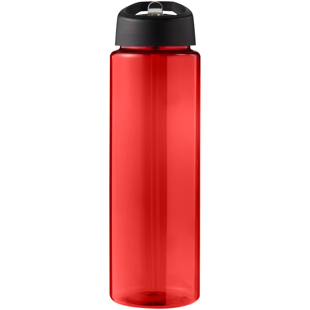 Спортивная бутылка H2O Active® Eco Vibe объемом 850 мл с крышкой-носиком, цвет красный, сплошной черный - 21048608- Фото №3