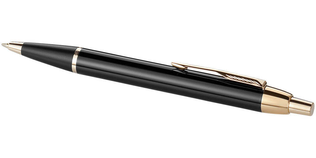 Шариковая ручка Parker IM, цвет сплошной черный, золотой