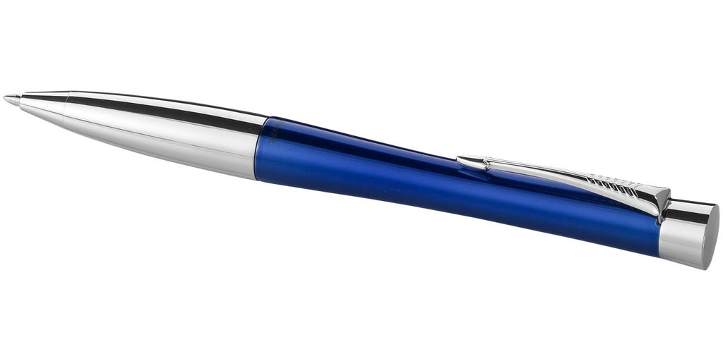 Кулькова ручка Urban, колір синій, срібний