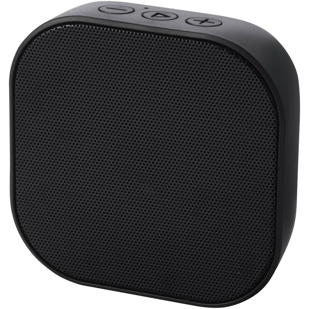 Stark 2.0 мини-колонка с функцией Bluetooth® из переработанной пластмассы, сертифицированной по стандарту RCS, мощностью 3 Вт, цвет сплошной черный - 12430590- Фото №1