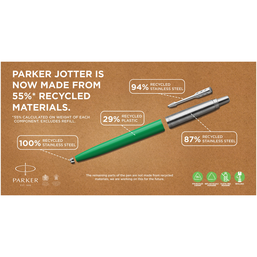 Кулькова ручка Parker Jotter Recycled, колір білий - 10782301- Фото №8