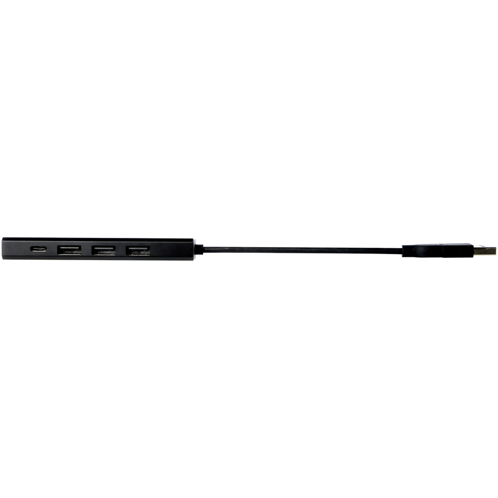 Концентратор USB 2.0 Rise RCS из переработанного алюминия, цвет черный - 12434490- Фото №9