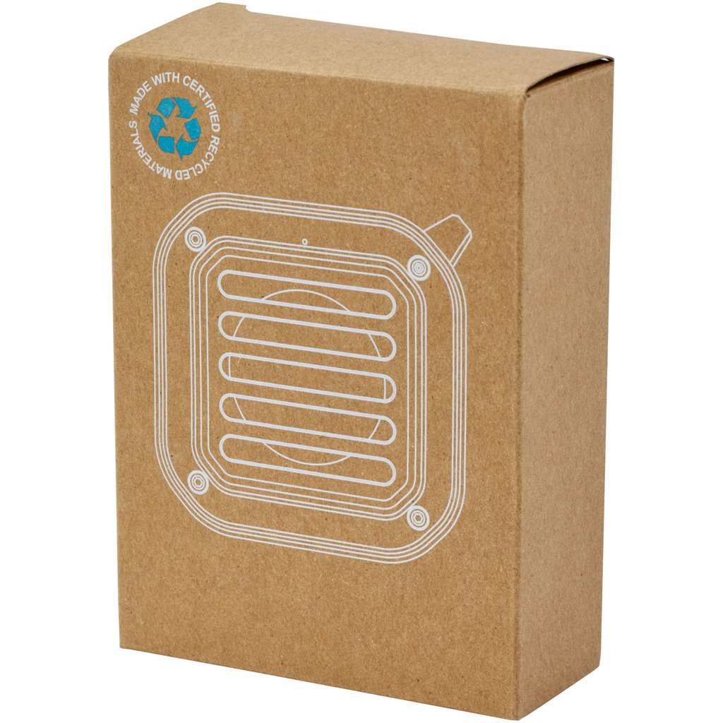 Динамик Solo 3W IPX5 RCS из переработанного пластика с солнечными батареями и Bluetooth® с карабином, цвет черный - 12434790- Фото №4