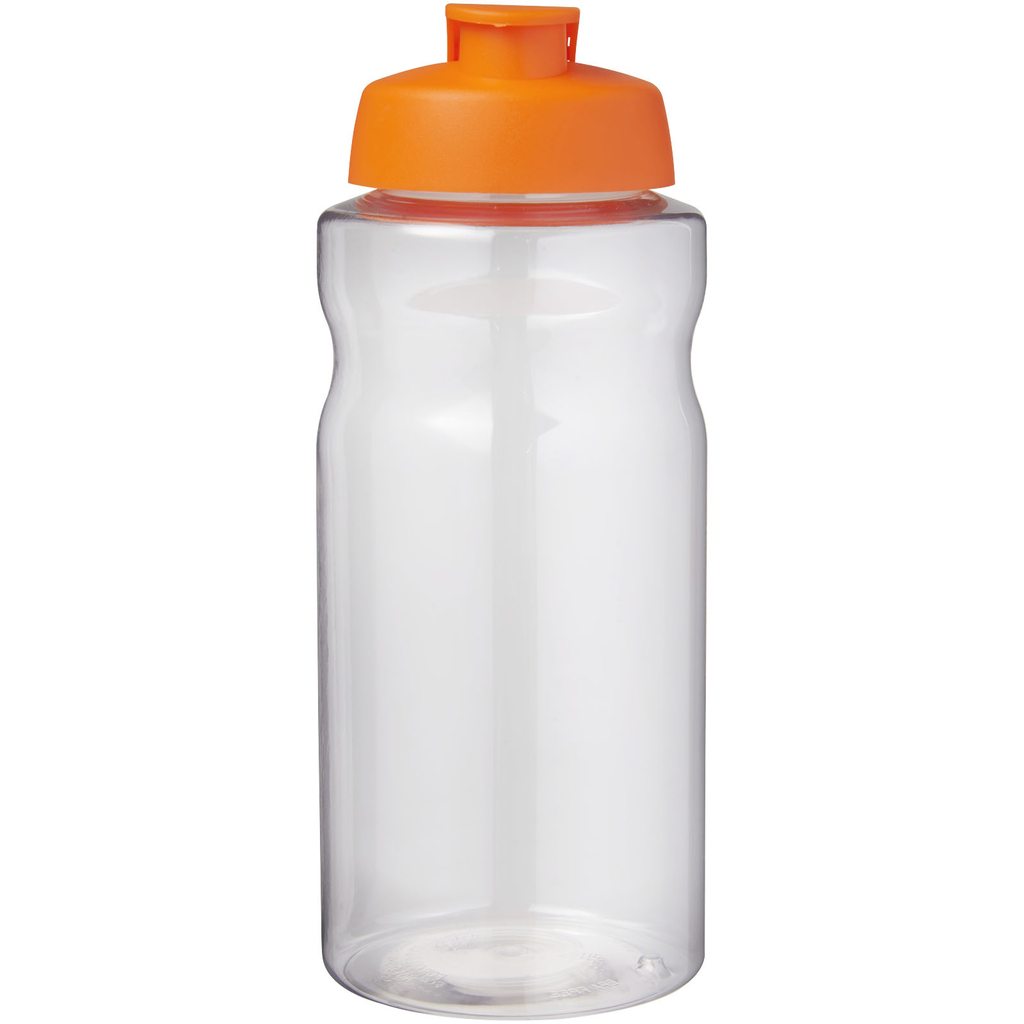 Спортивная бутылка H2O Active® Big Base объемом 1 литр с откидной крышкой, цвет оранжевый - 21017531- Фото №3