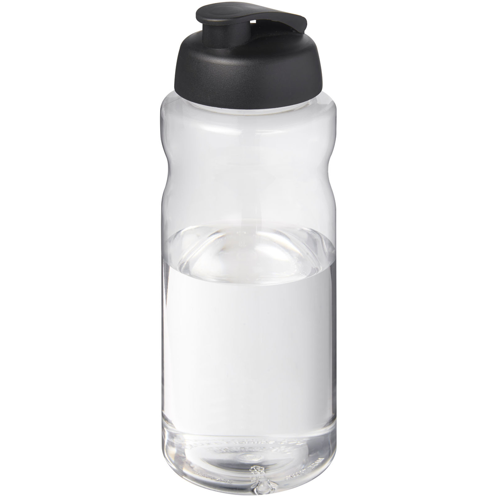 Спортивна пляшка H2O Active® Big Base об’ємом 1 літр, колір чорний - 21017590- Фото №1