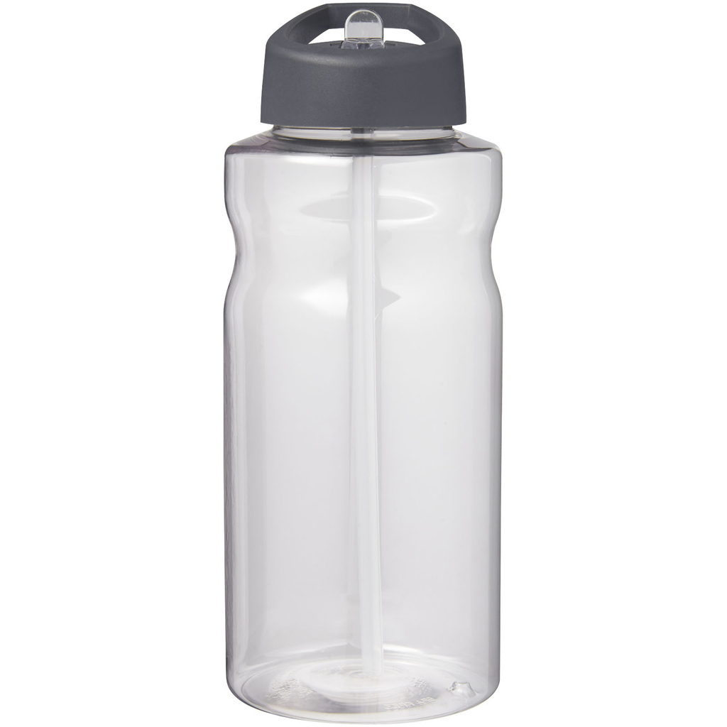 Спортивная бутылка H2O Active® Big Base емкостью 1 литр с крышкой с носиком, цвет серый - 21017682- Фото №3