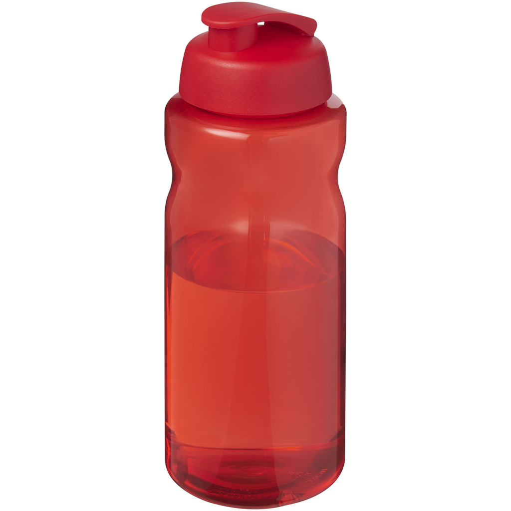 H2O Active® Eco Big Base спортивная бутылка с откидной крышкой объемом 1 литр, цвет красный - 21017821- Фото №1