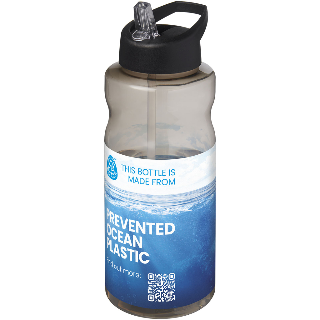 H2O Active® Eco Big Base спортивна пляшка об'ємом 1 літр, колір чорний - 21017984- Фото №2