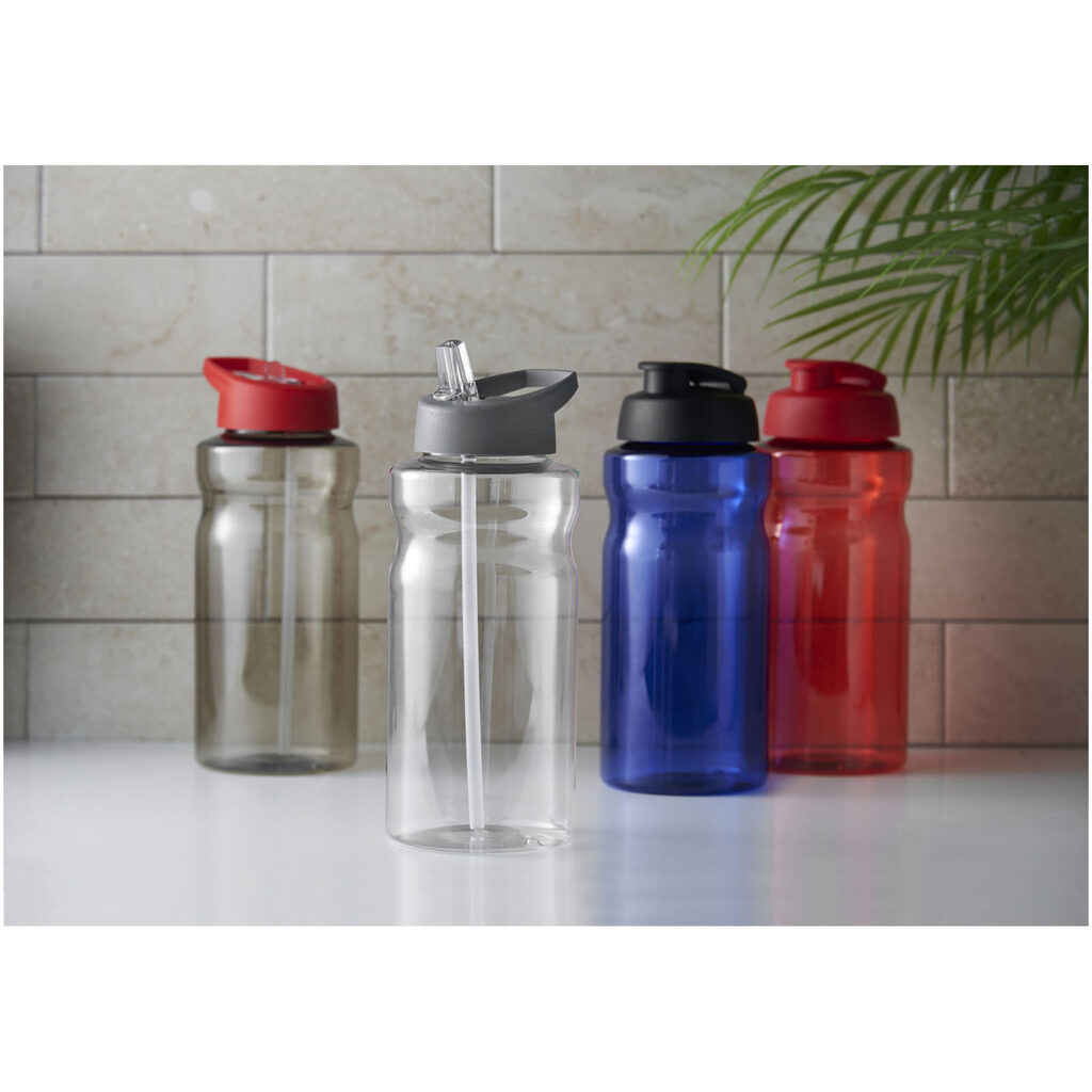 H2O Active® Eco Big Base спортивная бутылка с крышкой и носиком объемом 1 литр синий, белый - 21017992- Фото №5