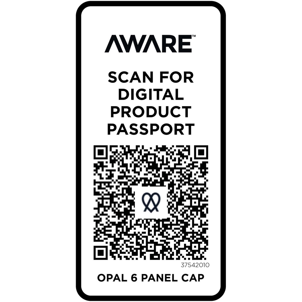 6-панельна  Кепка Opal Aware™ із перероблених матеріалів, колір білий - 37542010- Фото №5