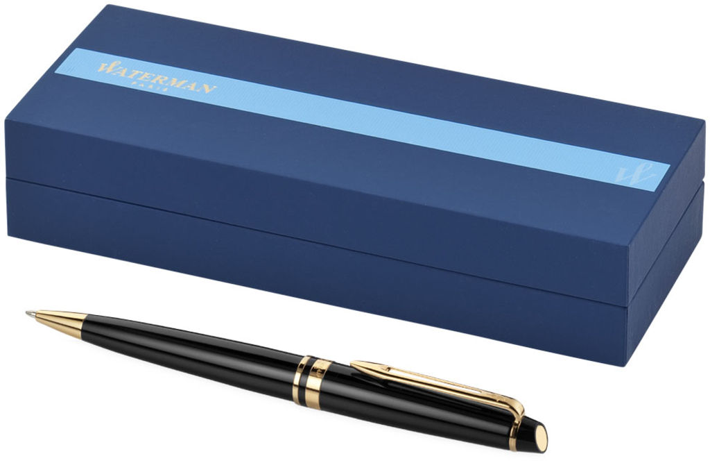 Шариковая ручка Expert, цвет сплошной черный, золотой