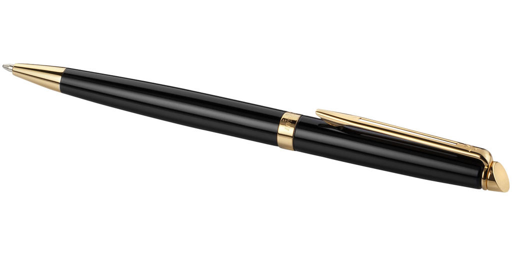 Кулькова ручка Hémisphère, колір суцільний чорний, золотий