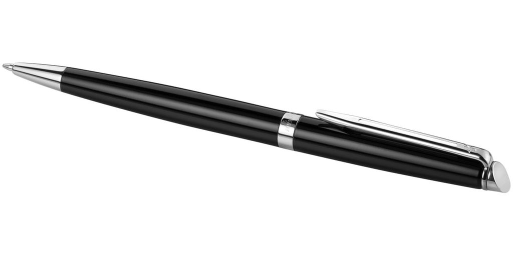 Кулькова ручка Hémisphère, колір суцільний чорний, срібний