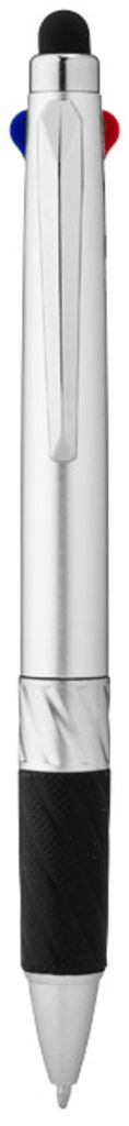 Кулькова ручка-стилус Burnie з декількома стержнями, колір срібний
