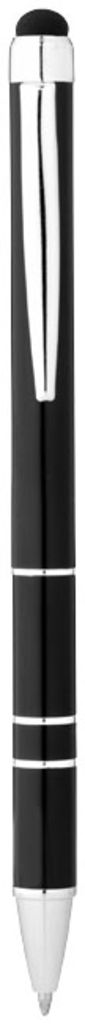 Кулькова ручка-стилус Charleston, колір суцільний чорний