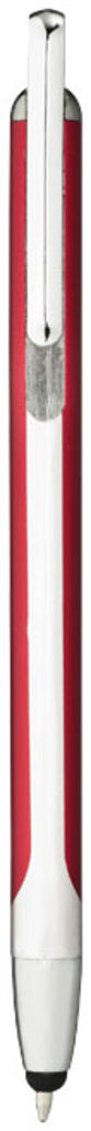 Кулькова ручка-стилус Sansa, колір червоний, срібний