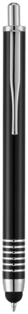 Кулькова ручка-стилус Zoe, колір суцільний чорний