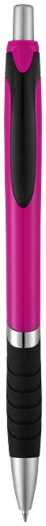 Кулькова ручка Turbo, колір рожевий, суцільний чорний