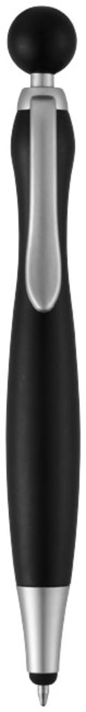 Кулькова ручка-стилус Naples, колір суцільний чорний