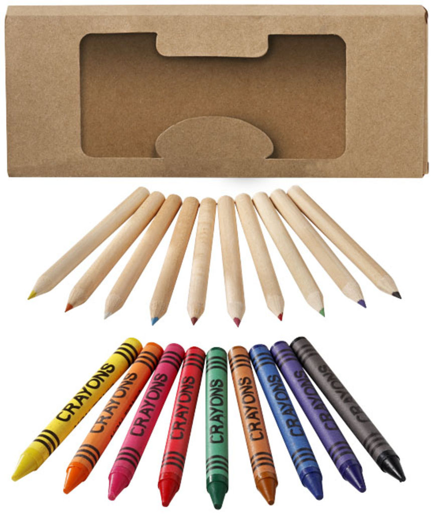 Набір з 19-ти олівців, колір натуральний