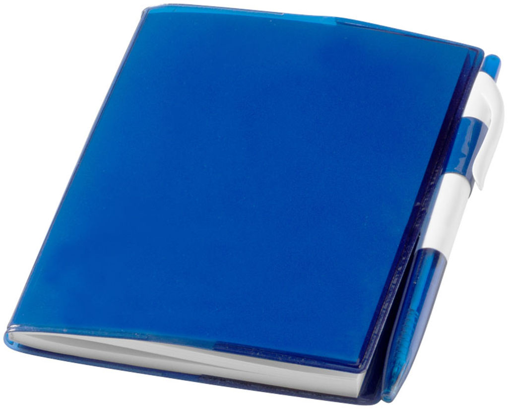 Блокнот Paradiso з ручкою, колір синій прозорий