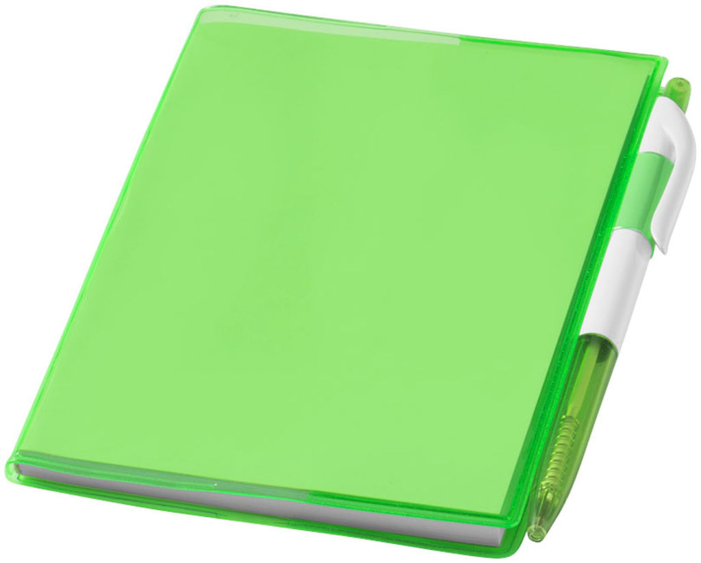 Блокнот Paradiso з ручкою, колір зелений прозорий