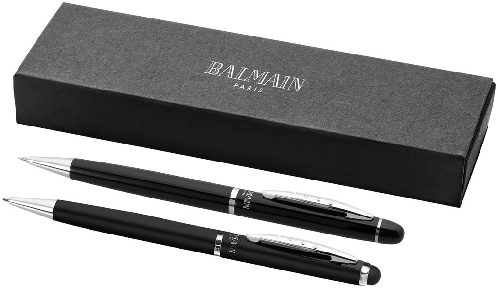 Подарунковий набір ручок, колір суцільний чорний