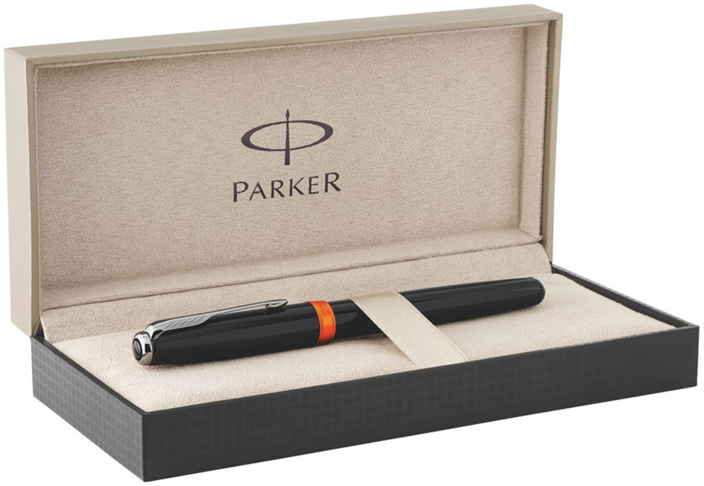 Ручка роллер Sonnet Expectations, цвет сплошной черный, оранжевый
