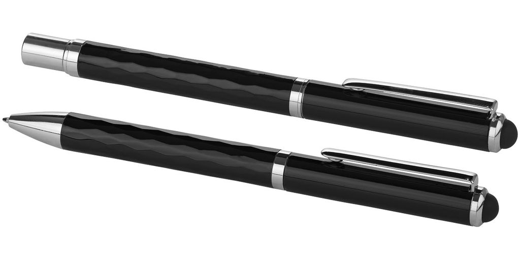 Набір ручок Alden Duo, колір суцільний чорний