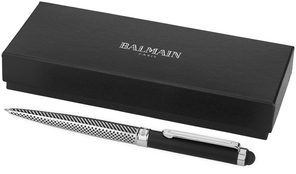 Шариковая ручка стилус Empire, цвет серебряный, сплошной черный