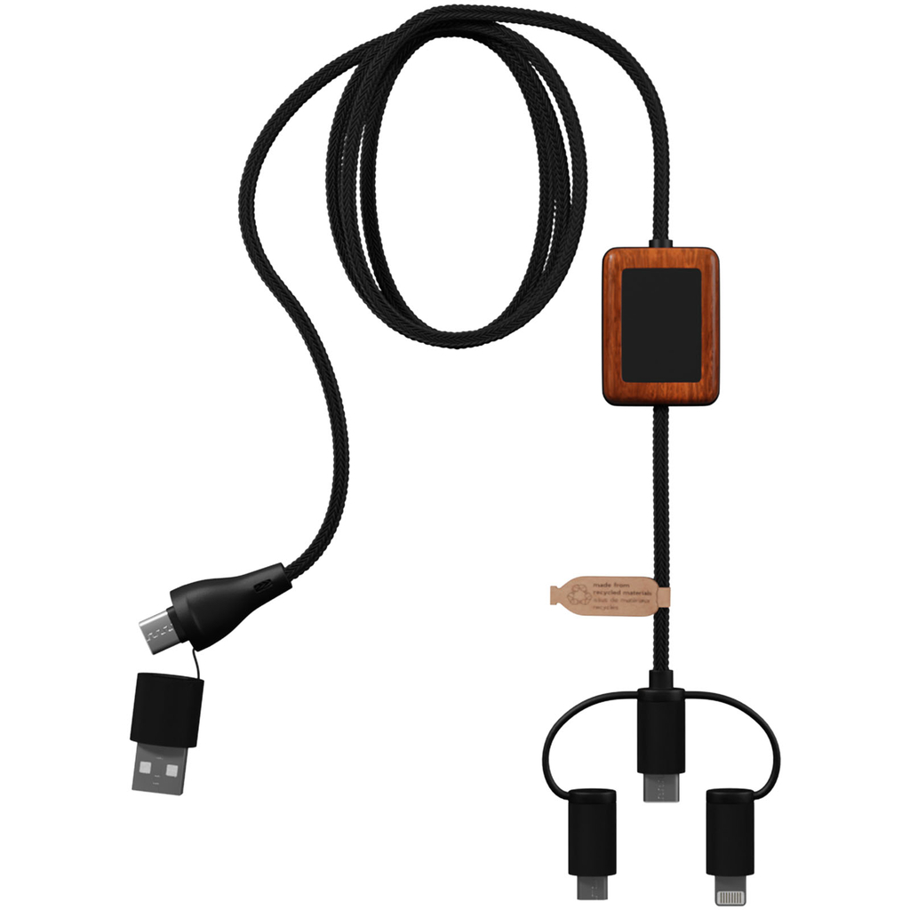 Кабель SCX.design C46 CarPlay 5-в-1, цвет черный - 2PX13890- Фото №4