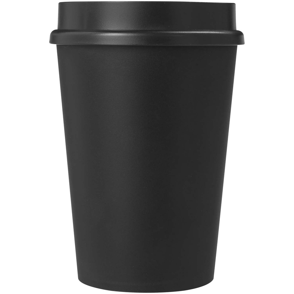 Americano® Switch кружка объемом 300 мл с крышкой, вращающейся на 360°, цвет сплошной черный - 21027690- Фото №3