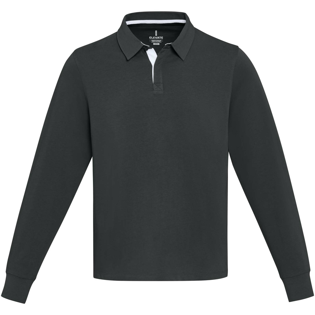 Органічна сорочка-поло Clyde унісекс, колір чорний  розмір 3XL - 38237906- Фото №2