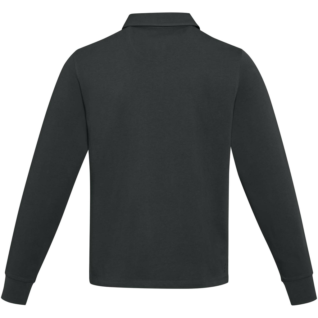 Органічна сорочка-поло Clyde унісекс, колір чорний  розмір 3XL - 38237906- Фото №3
