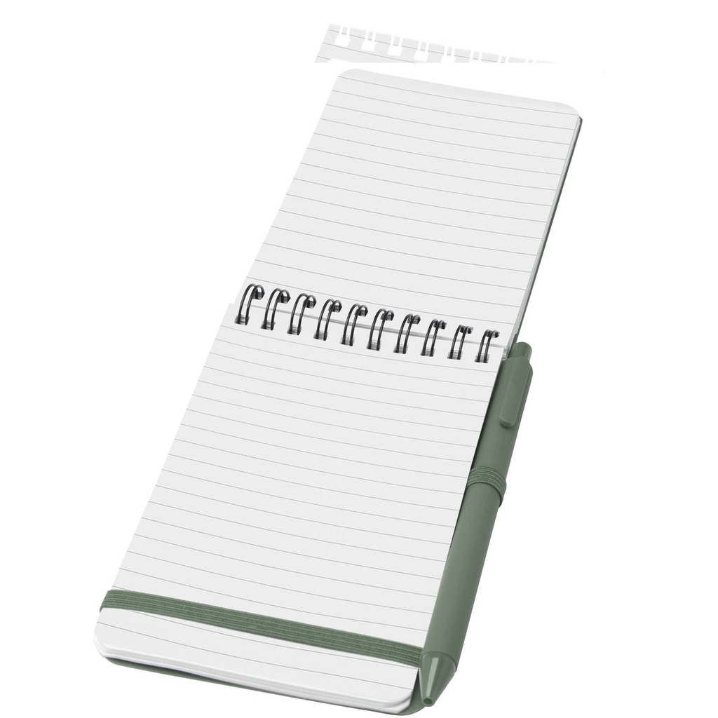 Блокнот Thalaasa формату А6 у твердій обкладинці з океанічного пластику з кульковою ручкою, колір зелений - 10790262- Фото №5 Блокнот Thalaasa формату А6 у твердій обкладинці з океанічного пластику з кульковою ручкою, колір зелений - 10790262- Фото №5