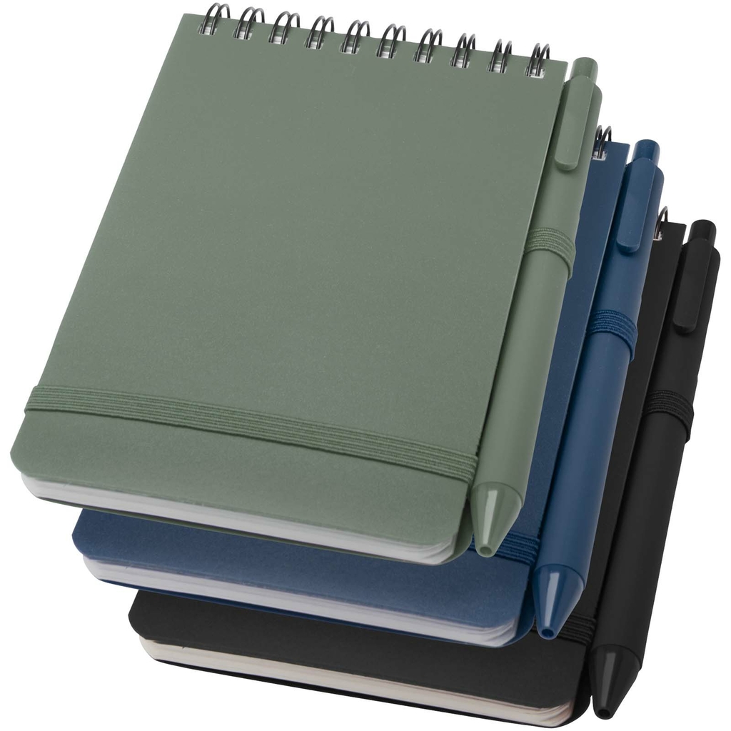 Блокнот Thalaasa формату А6 у твердій обкладинці з океанічного пластику з кульковою ручкою, колір зелений - 10790262- Фото №7 Блокнот Thalaasa формату А6 у твердій обкладинці з океанічного пластику з кульковою ручкою, колір зелений - 10790262- Фото №7