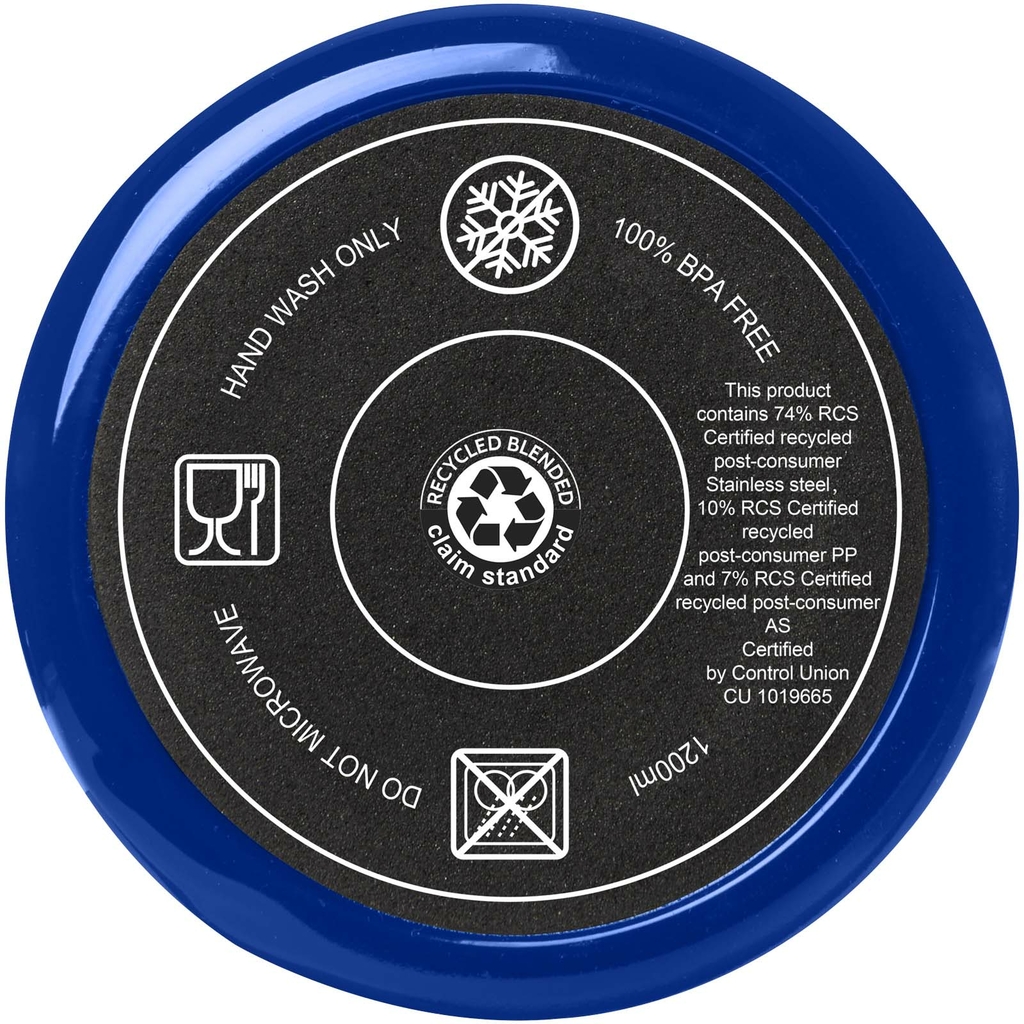 Melbourne кружка 1200 мл, сертифікована згідно RCS, з соломинкою, колір яскраво-синій - 10080153- Фото №5