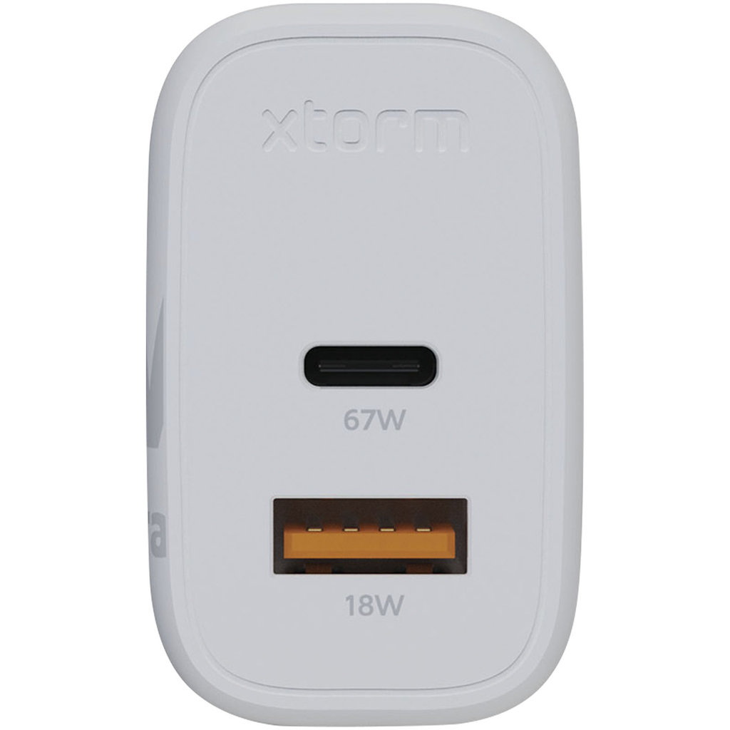 Xtorm XEC067 GaN² Ultra мережний зарядний пристрій потужністю 67 Вт, колір білий - 12439301- Фото №4