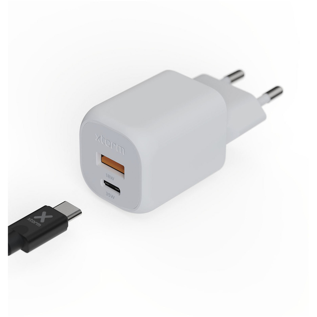 Xtorm XEC035 GaN² Ultra сетевое зарядное устройство мощностью 35 Вт, цвет белый - 12439401- Фото №7