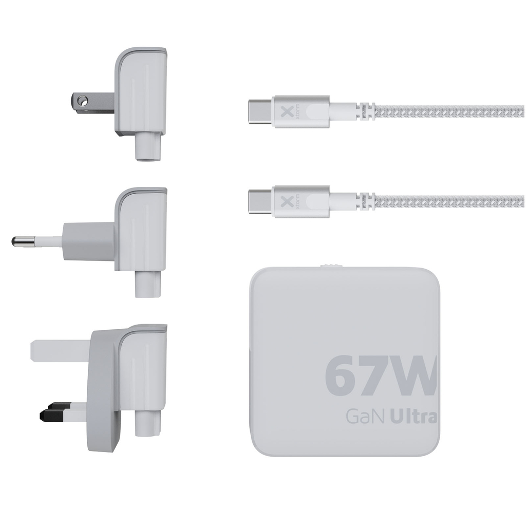 Xtorm XVC2067 GaN Ultra дорожное зарядное устройство мощностью 67 Вт с кабелем USB-C PD мощностью 100 Вт, цвет белый - 12439601- Фото №7
