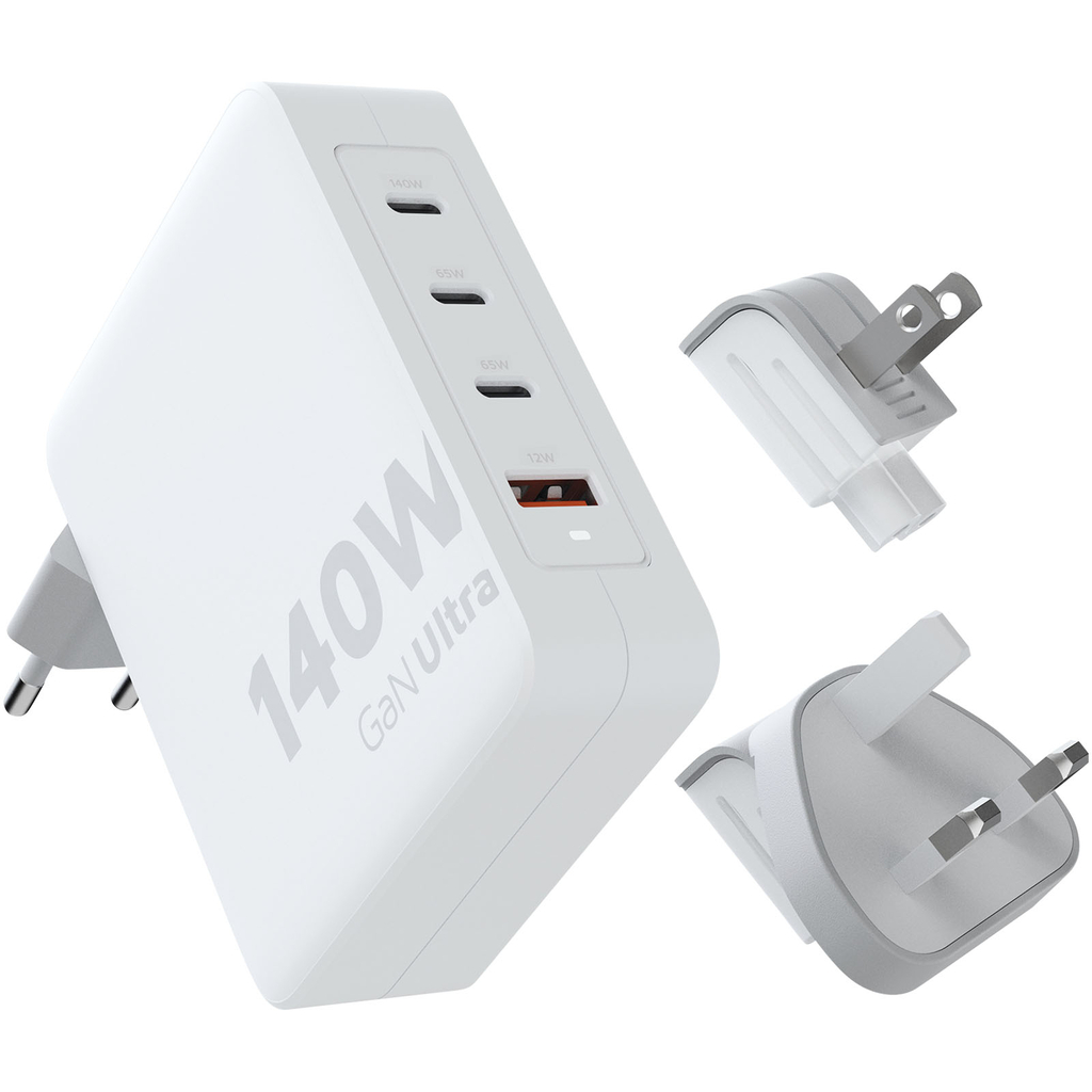 Xtorm XVC2140 GaN Ultra дорожное зарядное устройство мощностью 140 Вт с кабелем USB-C PD мощностью 240 Вт, цвет белый - 12439701- Фото №1 Xtorm XVC2140 GaN Ultra дорожное зарядное устройство мощностью 140 Вт с кабелем USB-C PD мощностью 240 Вт, цвет белый - 12439701- Фото №1