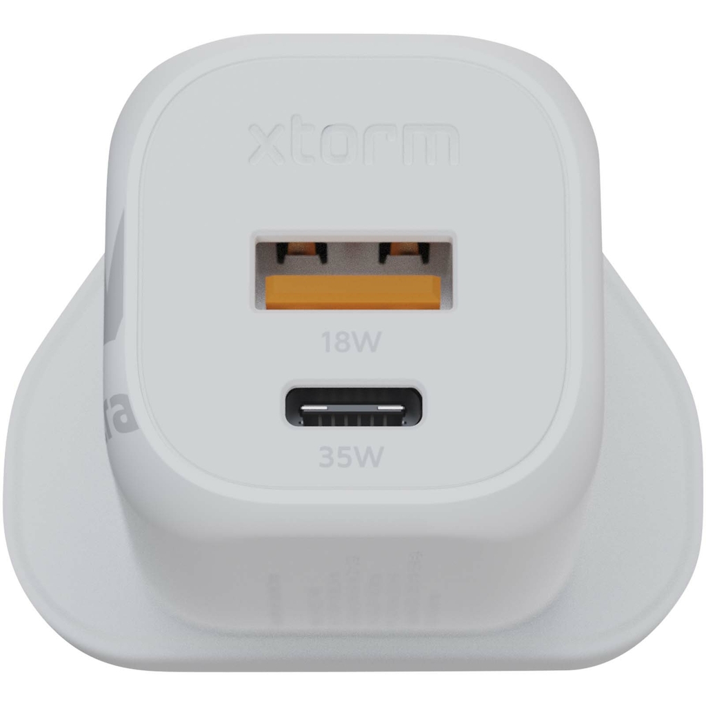 Xtorm XEC035 GaN² Ultra сетевое зарядное устройство мощностью 35 Вт, вилка стандарта Великобритании, цвет белый - 12440801- Фото №4