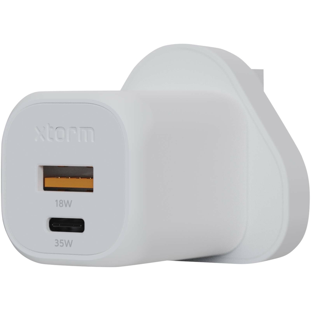 Xtorm XEC035 GaN² Ultra сетевое зарядное устройство мощностью 35 Вт, вилка стандарта Великобритании, цвет белый - 12440801- Фото №5