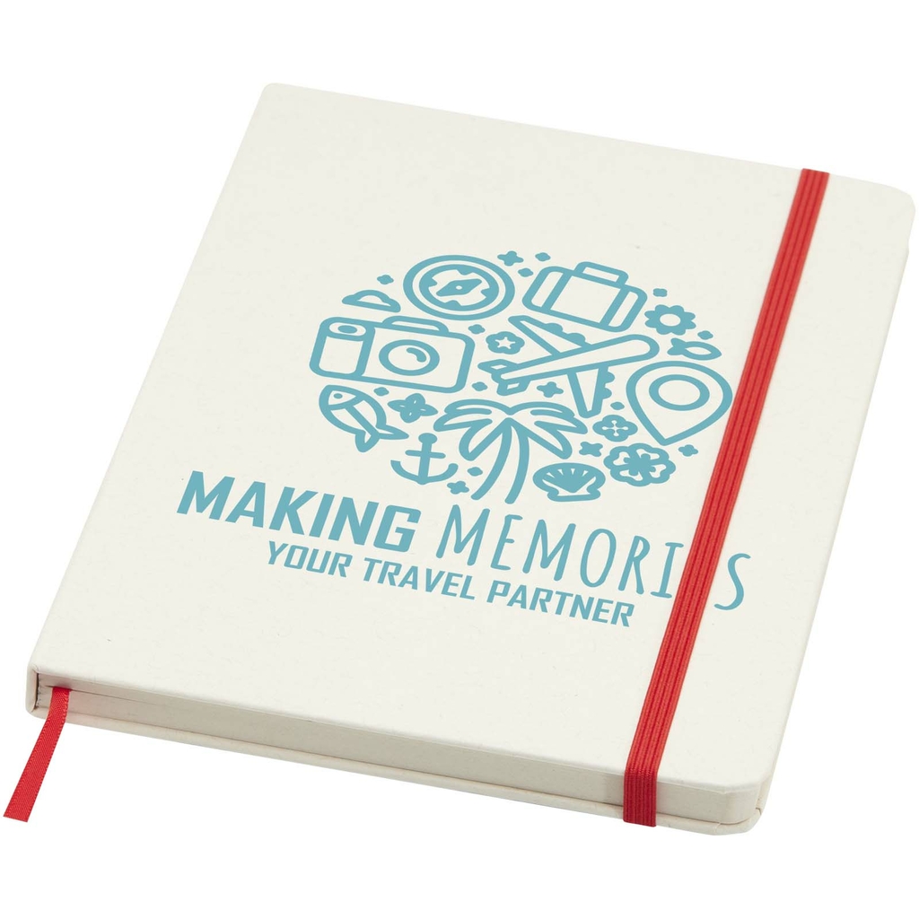 Bass блокнот формату А5 з перероблених матеріалів, з лінованими сторінками, колір червоний - 10736521- Фото №2