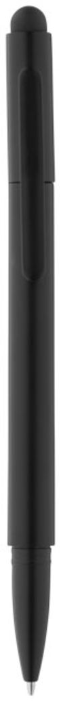 Кулькова ручка-стилус Gorey, колір чорний глянсовий, суцільний чорний
