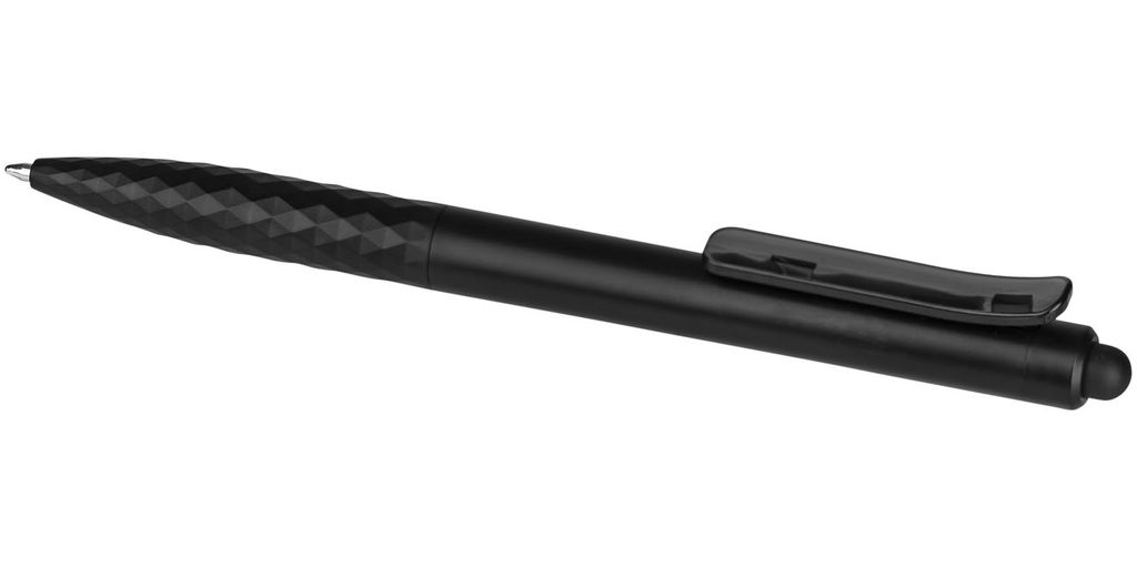 Кулькова ручка-стилус Tri Click Clip, колір суцільний чорний